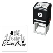 ハート開花改感動的新 – フローラ引用文 セルフインキングスタンプ (インサイチュ)