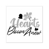 ハート開花改感動的新 – フローラ引用文 セルフインキングスタンプ (デザイン)