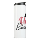 ハート開花改感動的新 – フローラ引用文 タンブラー (回転左)