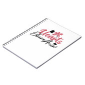 ハート開花改感動的新 – フローラ引用文 ノートブック (左側)