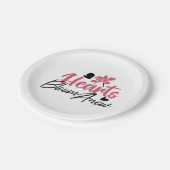 ハート開花改感動的新 – フローラ引用文 ペーパープレート (アングル)