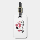 ハート開花改感動的新 – フローラ引用文 ラゲッジタグ (正面縦)