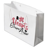 ハート開花改感動的新 – フローラ引用文 ラージペーパーバッグ (裏面アングル)