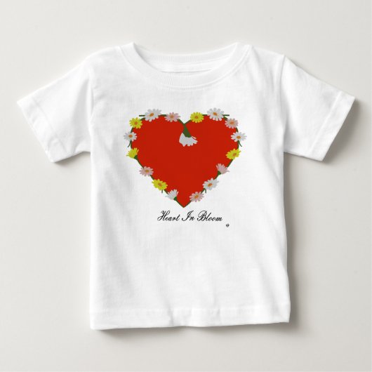 ハート開花 ベビーTシャツ (正面)