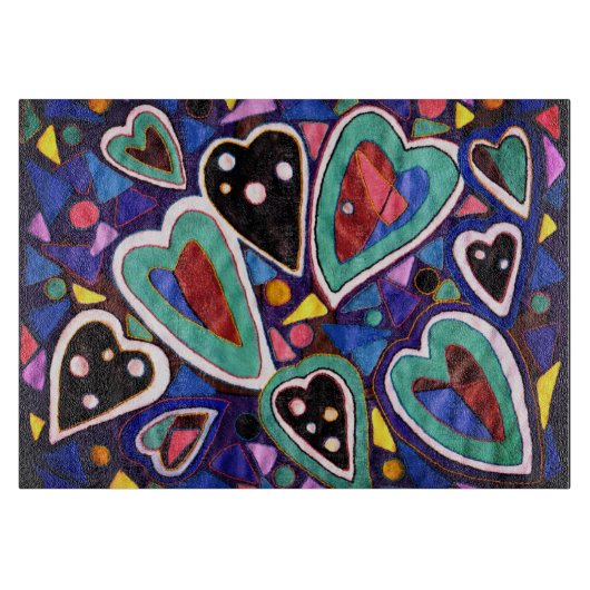 ハート集 カッティングボード (正面)