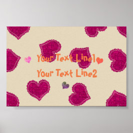 ハート雨赤ちゃんシャワー子供部屋ポスターバナー ポスター