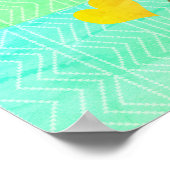 ハート雨赤ちゃんシャワー子供部屋ポスターバナー ポスター (角)