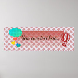 ハート雨赤ちゃんシャワー子供部屋ポスターバナー ポスター