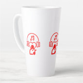 ハート音楽 カフェラテマグ (左アングル)