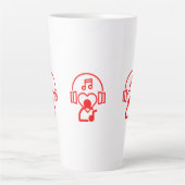 ハート音楽 カフェラテマグ (正面)