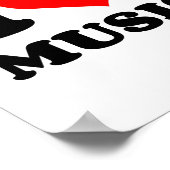 ハート音楽 ポスター (角)