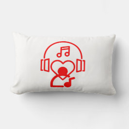 ハート音楽 ランバークッション