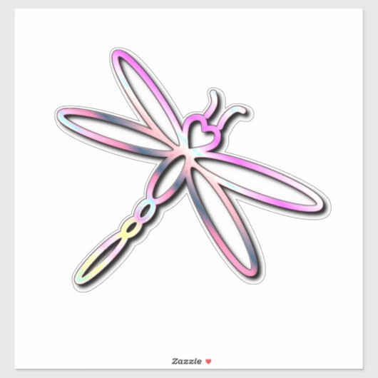 ハート頭のトンボ シール (シート)