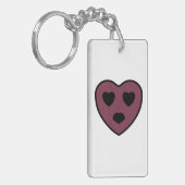 ハート顔アウト キーホルダー (正面左)