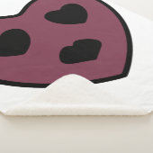 ハート顔アウト シェルパブランケット (3/4)