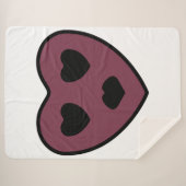 ハート顔アウト シェルパブランケット (正面(横))