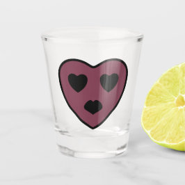 ハート顔アウト ショットグラス