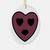 ハート顔アウト セラミックオーナメント (右)