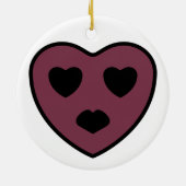 ハート顔アウト セラミックオーナメント (裏面)