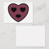 ハート顔アウト ノートカード (正面/裏面)