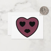 ハート顔アウト ノートカード (正面/裏面インサイチュ)