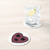 ハート顔アウト ペーパーコースター (インサイチュ)