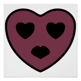 ハート顔アウト ポスター