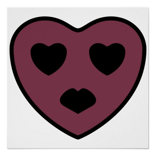 ハート顔アウト ポスター (正面)