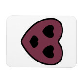 ハート顔アウト マグネット (横)