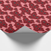 ハート顔アート抽象芸術 ラッピングペーパー (角)