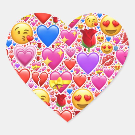 ハート顔シール ハートシール (正面)
