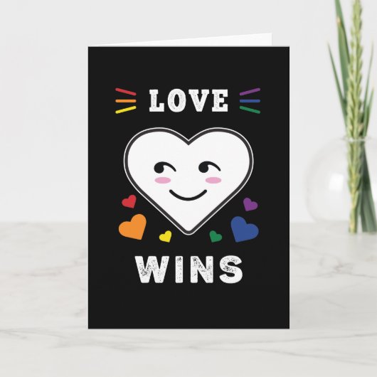 ハート顔愛がLGBTQゲイプライドを獲得 カード (正面)