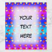 ハート顧客文字ワインラベル ワインラベル (シングルラベル)