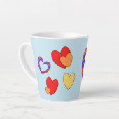 ハート顧客文字最高のMOMラテマグ カフェラテマグ (左アングル)