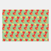 ハート顧客BGカラーラッピング紙シート ラッピングペーパーシート (正面3)