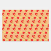 ハート顧客BGカラーラッピング紙シート ラッピングペーパーシート (正面2)