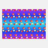 ハート顧客BGカラーラッピング紙シート ラッピングペーパーシート (正面)