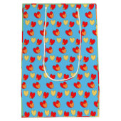 ハート顧客BGカラー抱き枕 ミディアムペーパーバッグ (裏面)