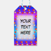 ハート顧客BGカラー&文字ギフトラベル ギフトタグ (正面)