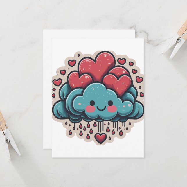 ハート風景漫画 (正面/裏面インサイチュ)