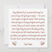 ハート風船を持った愛らしいウサギ カード (裏面)