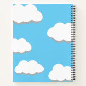 ハート風船を飛ばすかわいいフクロウ ノートブック (裏面)