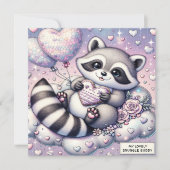 ハート風船クッキーラクダワシのバレンタインカード シーズンカード (正面)