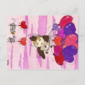 ハート風船ハガキbyニコールヤネス ポストカード (正面)