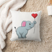 ハート風船象 クッション (ブランケット)