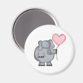 ハート風船象 マグネット (正面/裏面)
