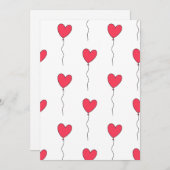 ハート風船 シーズンカード (正面/裏面)