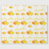 ハート風船 ラッピングペーパー (フラット)