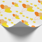 ハート風船 ラッピングペーパー (角)