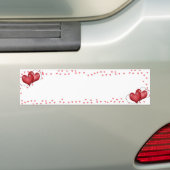 ハート風船(小さなハート) バンパーステッカー (車上)